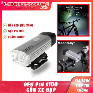 🔥GIÁ SỈ🔥 Đèn led xe đạp siêu sáng S100 nhôm cao cấp Đèn xe Machafally