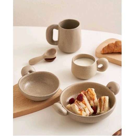 Chén bát thố ly cốc sứ mộc kiểu Hàn Quốc quai bong bóng | BALLOON CERAMIC SET