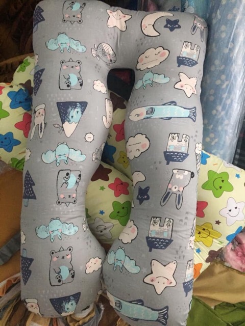 Gối cho bà bầu chữ U vải Cotton 100% mẫu mới nhất