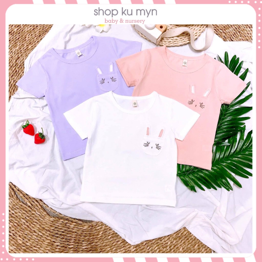 Áo phông cotton túi thỏ X605 cho bé gái hè 2021