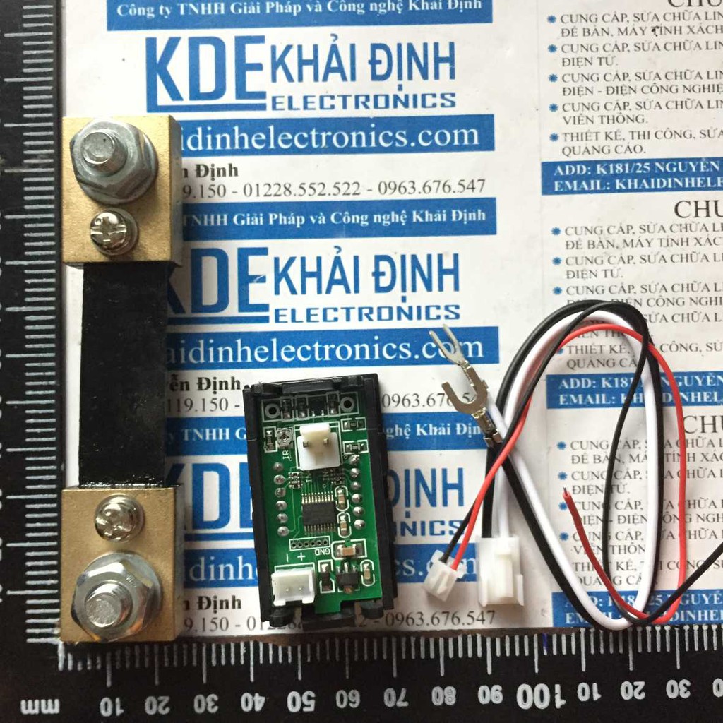 cụm module điện trở SHUNT 75mV  100A cảm biến đo dòng A09 4-30V 0-100A kde3247