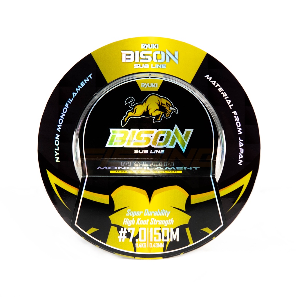 Dây Cước Câu Cá Siêu Bền Ryuki Bison 150m/cuộn Chuyên Dùng Săn Hàng Câu Cá Lớn - Hàng Chính Hãng