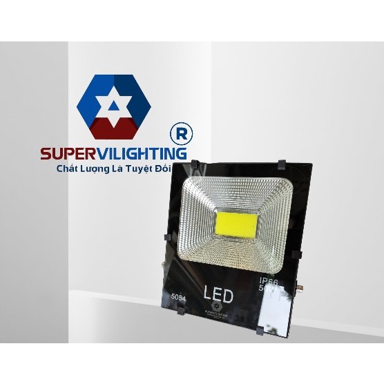 Đèn pha COB, SuperVilighting, MS PA-COB, Công suất 10-200W, Pha chiếu sân bóng, sưởng sản xuất khu CN, Bảo hành 24 tháng