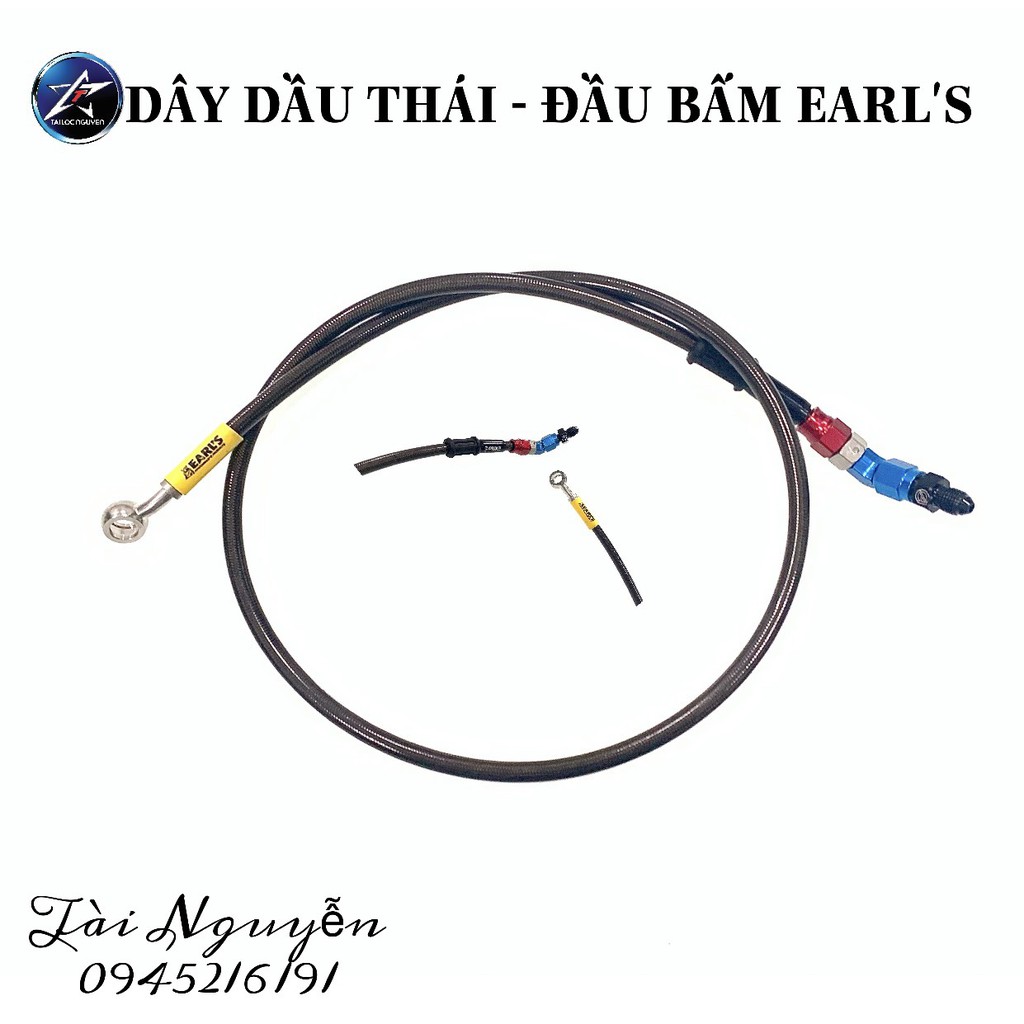 DÂY DẦU THẮNG THÁI - ĐẦU BẤM EARL'S (RỜI CHƯA BẤM)