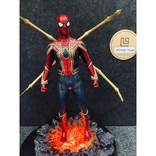 Mô hình tượng tĩnh Spider man - Iron Spider - người nhện có càng hãng Crazy Toys cao 30cm