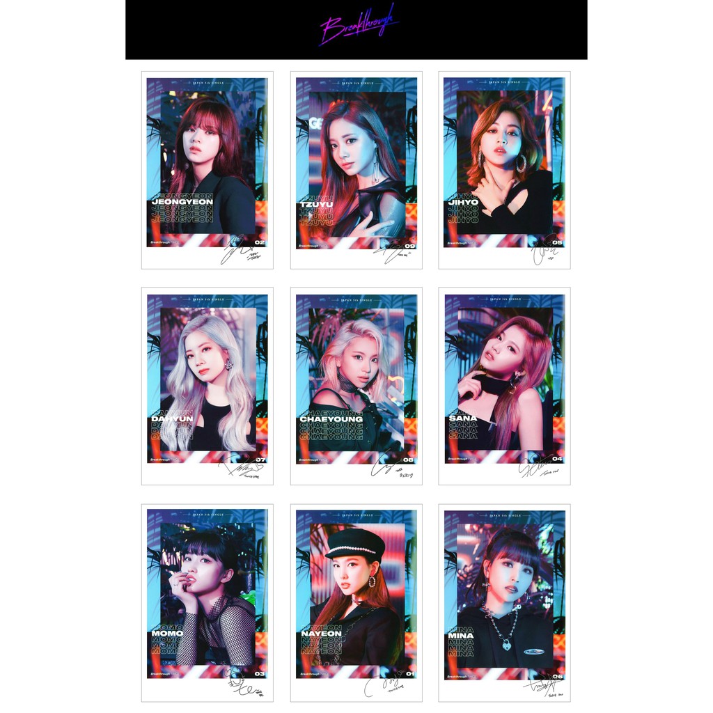 Lomo Card Ảnh TWICE - BreakThrough + Happy Happy ( 36 ảnh)