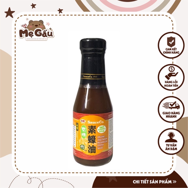 Dầu hào hữu cơ nấm Đài Loan 155ml cho bé từ 12m+