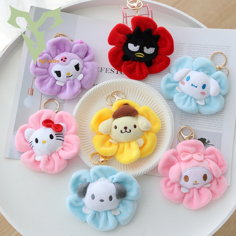 Móc Khóa Hình Cánh Hoa Melody Nhồi Bông 7 Màu Dễ Thương