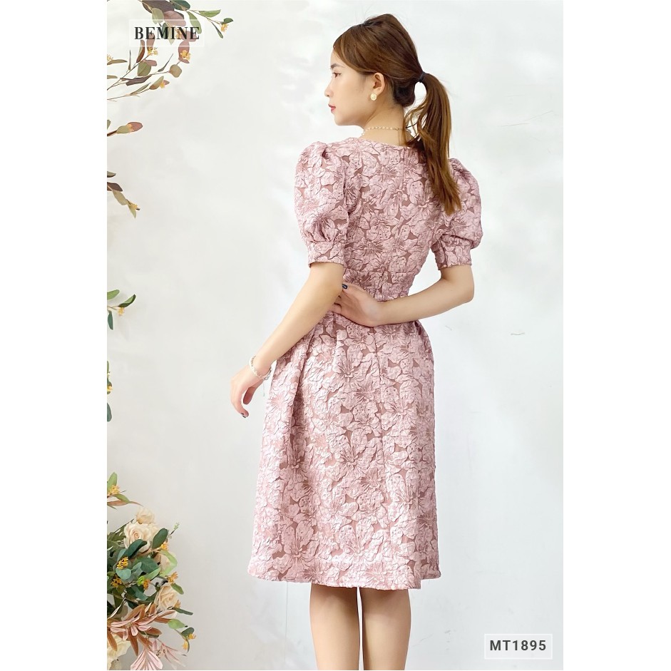 Đầm xòe tapta cổ tim BEMINE MT1895HONG | BigBuy360 - bigbuy360.vn