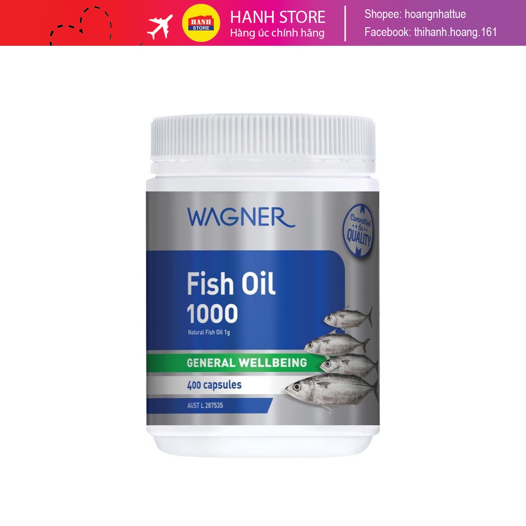 Dầu cá Wagner Fish Oil 1000mg 400 viên - Wagner Fish Oil 1000 400 Capsules