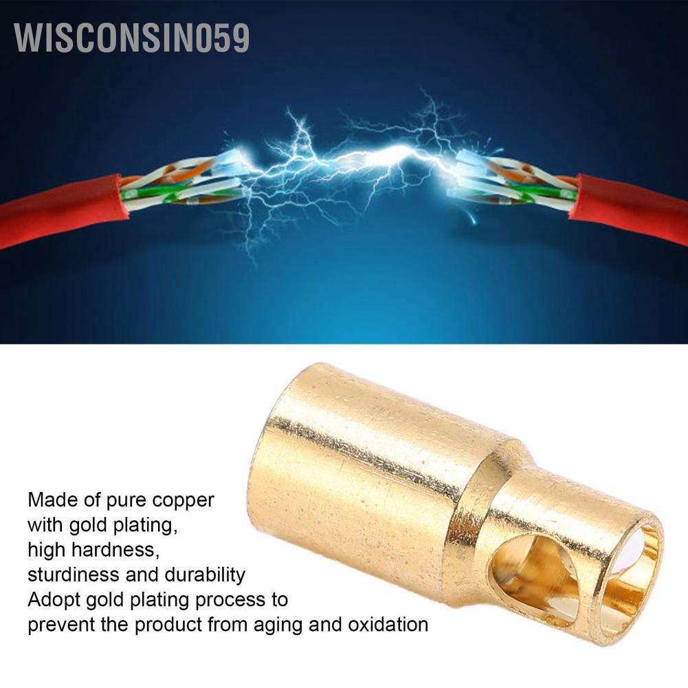 Wisconsin059 10Pcs Banana Plug Good Transmission Performance CNC Technology High Accuracy Install Easily DIY Connectors