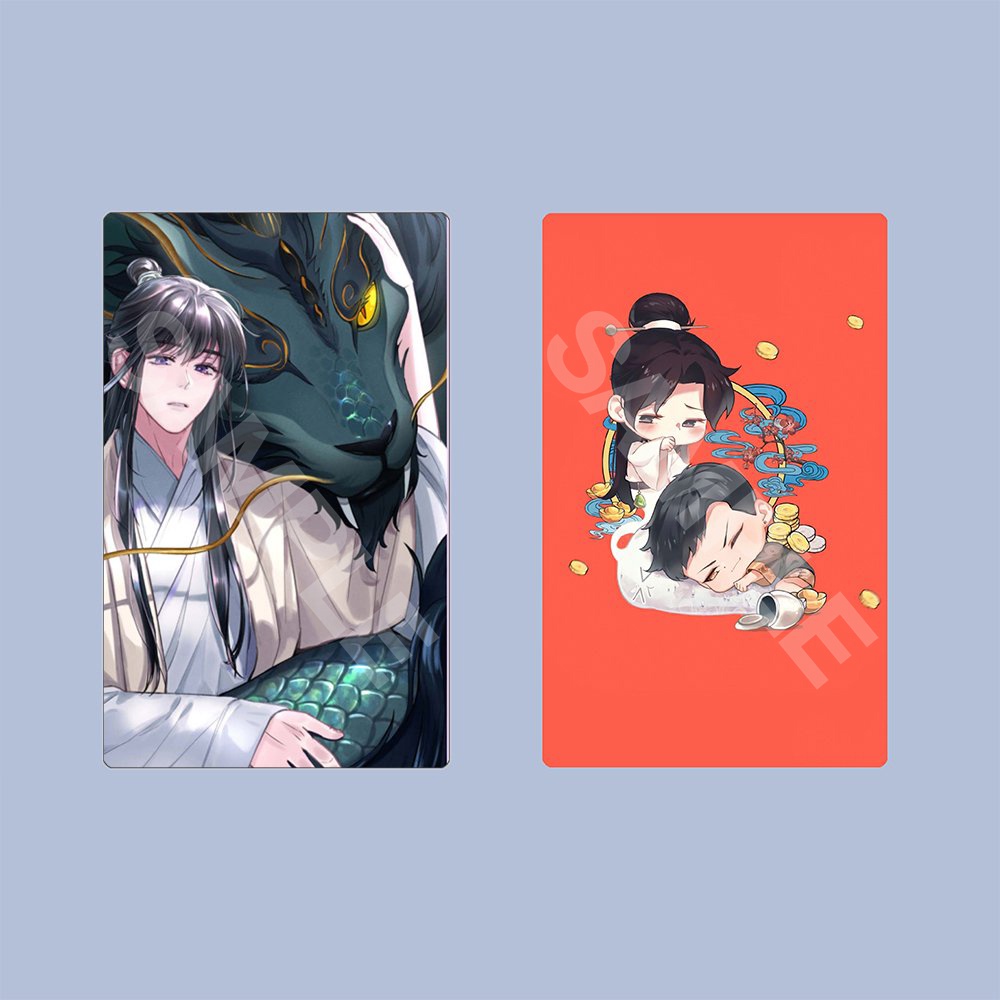 (1 tấm) Ảnh thẻ in hình QUÁN CƠM TỲ HƯU, CHỈ VÀO KHÔNG CÓ RA manhua BL card bo góc viền 5*8cm