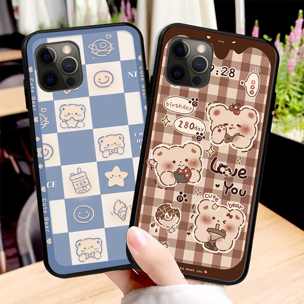 Ốp lưng iphone 13 PRO / 13 PRO MAX in hình 3D GẤU cute be@r, soda, happy day cực hot ,thời thượng