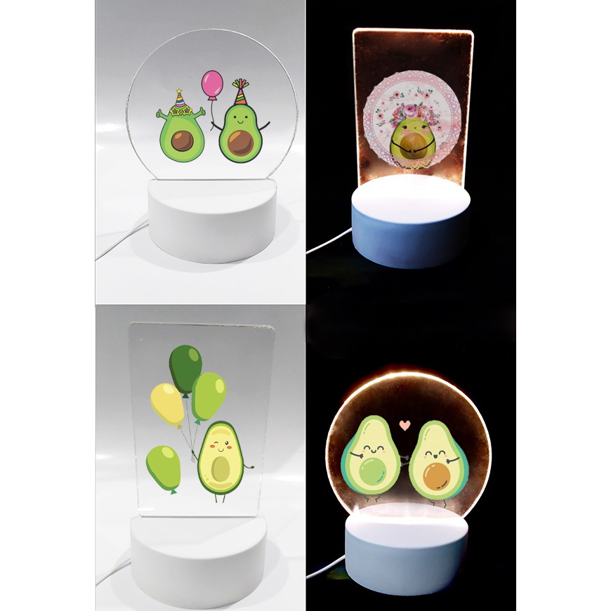 Đèn Led 3D quả bơ DLI11 Đèn Ngủ 3D avocado Sáng Tạo cute dễ thương