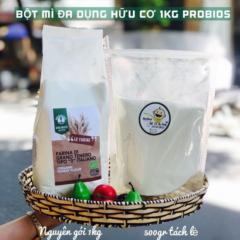 Bột Mì Hữu Cơ 🍀𝑭𝑹𝑬𝑬𝑺𝑯𝑰𝑷🍀 Bột Mì Đa Dụng Probios 1kg làm bánh cho bé