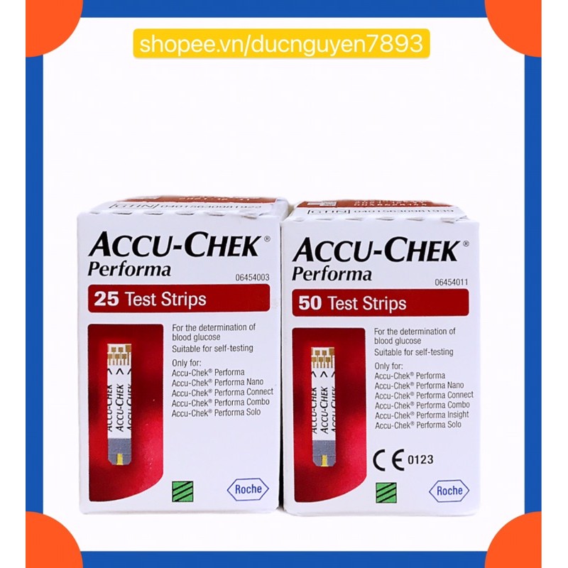 [ CHÍNH HÃNG] QUE THỬ ĐƯỜNG HUYẾT ACCU-CHECK PERFORMA 25/50 que