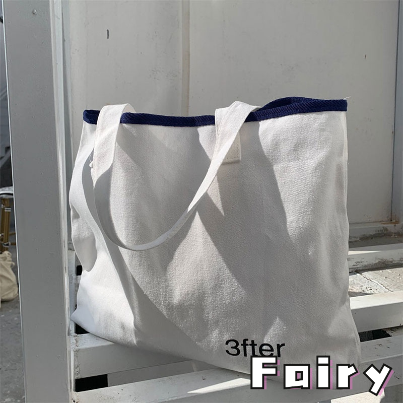 Túi Tote Đeo Vai Vải Canvas In Chữ Phong Cách Hàn Quốc Thời Trang Mới 2020 Cho Bạn Gái