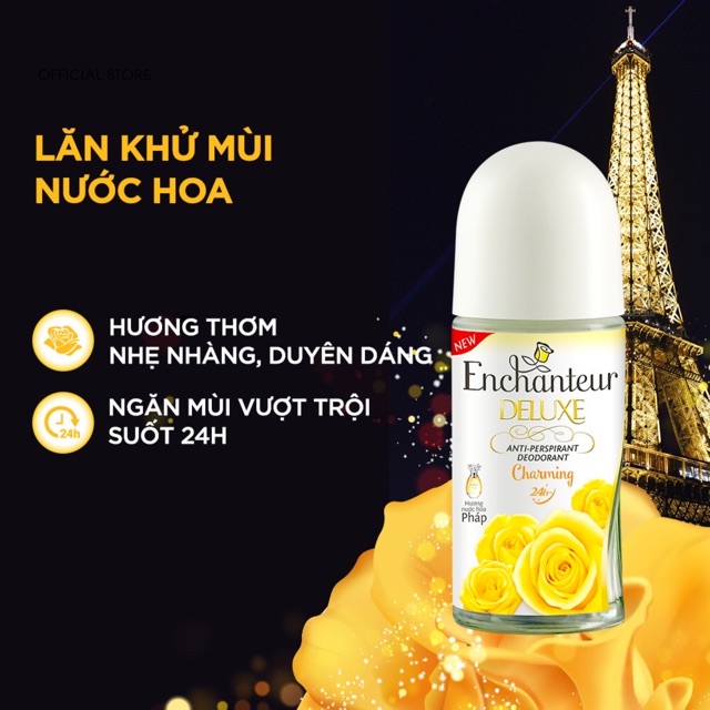 Lăn khử mùi hương nứơc hoa enchanteur 50ml
