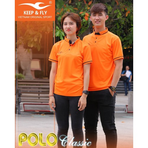 Áo thể thao polo Kep &amp; Fly màu cam