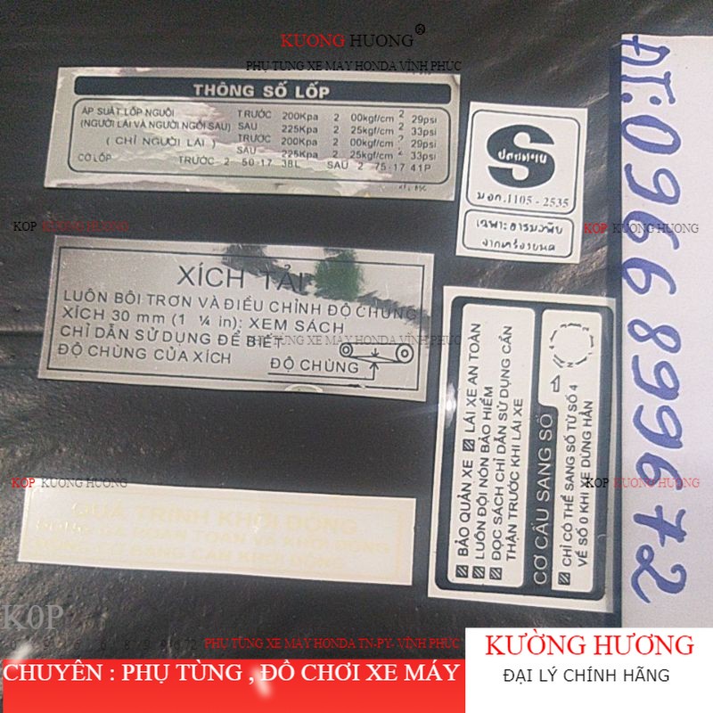 tem thông số dream việt (-10%)