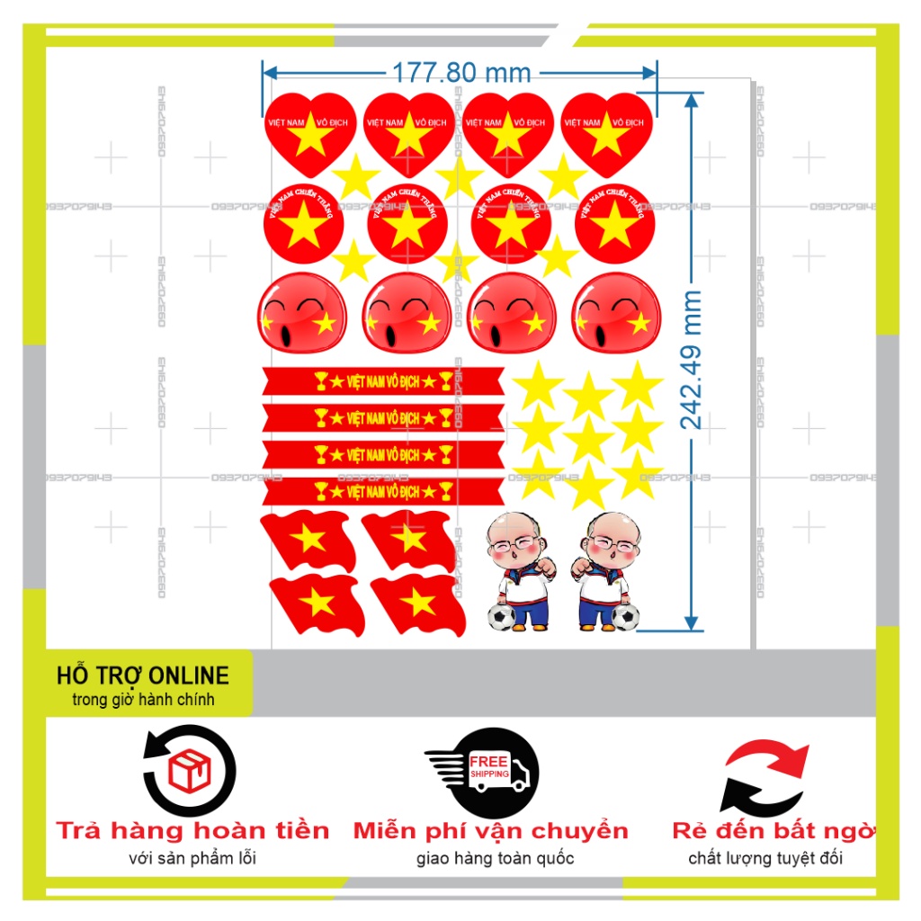 LOGO STICKER CỔ VŨ ĐÁ BANH - SHINDECAL2