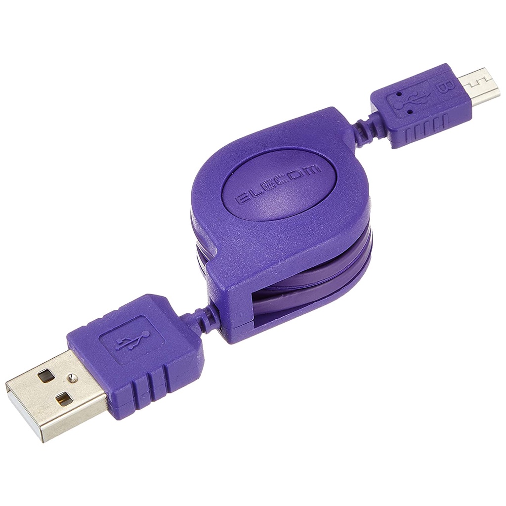 Dây Cáp Cuộn MicroUSB (A-microB) ELECOM MPA-AMBIRLC08 Chính Hãng