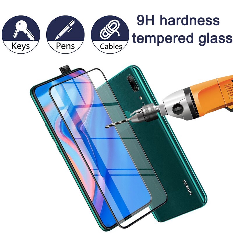 Huawei Y9s Tempered Glass Screen Protector For Huawei Y9s Y6s Y9 Prime Y7 Y6 Y5 Pro 2019 Full Glue Screen Protector &amp; Camera Lens Glass Protector