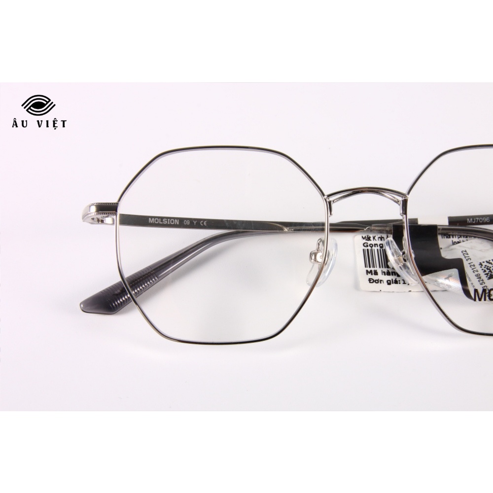 Gọng kính Molsion MJ-7096 màu bạc Full box