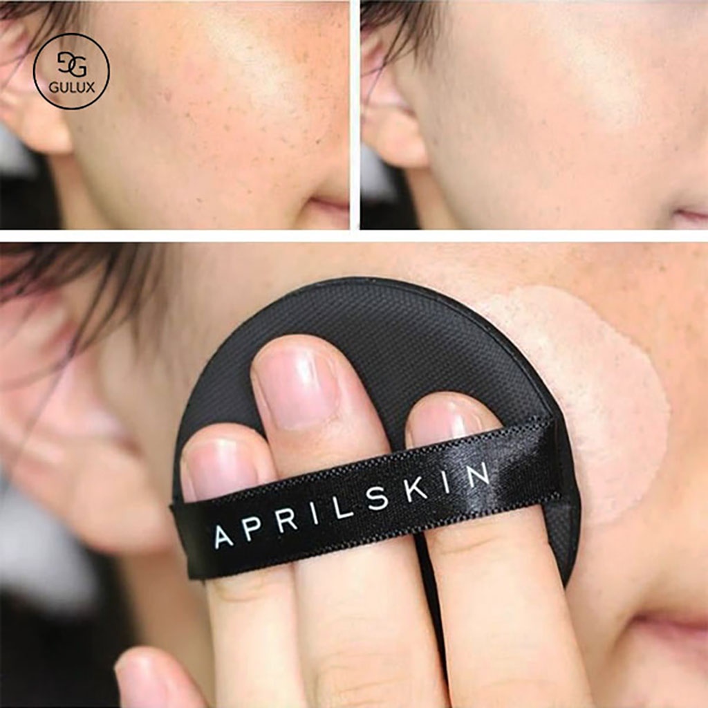 Phấn Nước kiềm dầu April Skin Black Magic Snow Cushion Galaxy Edition Hàn Quốc 15g