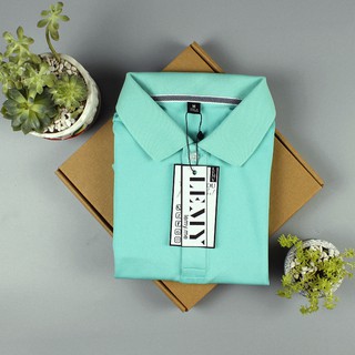 ÁO POLO TRƠN CAO CẤP MÀU XANH NGỌC, MIỄN PHÍ IN TÊN NGỰC ÁO (ẢNH THẬT)