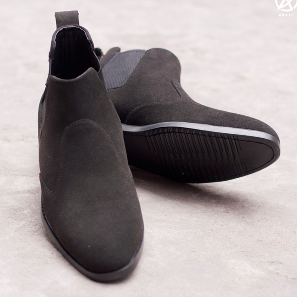 Giày Cao Cổ Nam AROTI Boot Da Chất Đẹp Cao Cấp,Đế Khâu Siêu Bền, Tăng Chiều Cao 3cm Form Hàn Màu Đen-Đủ size CB520 sp3