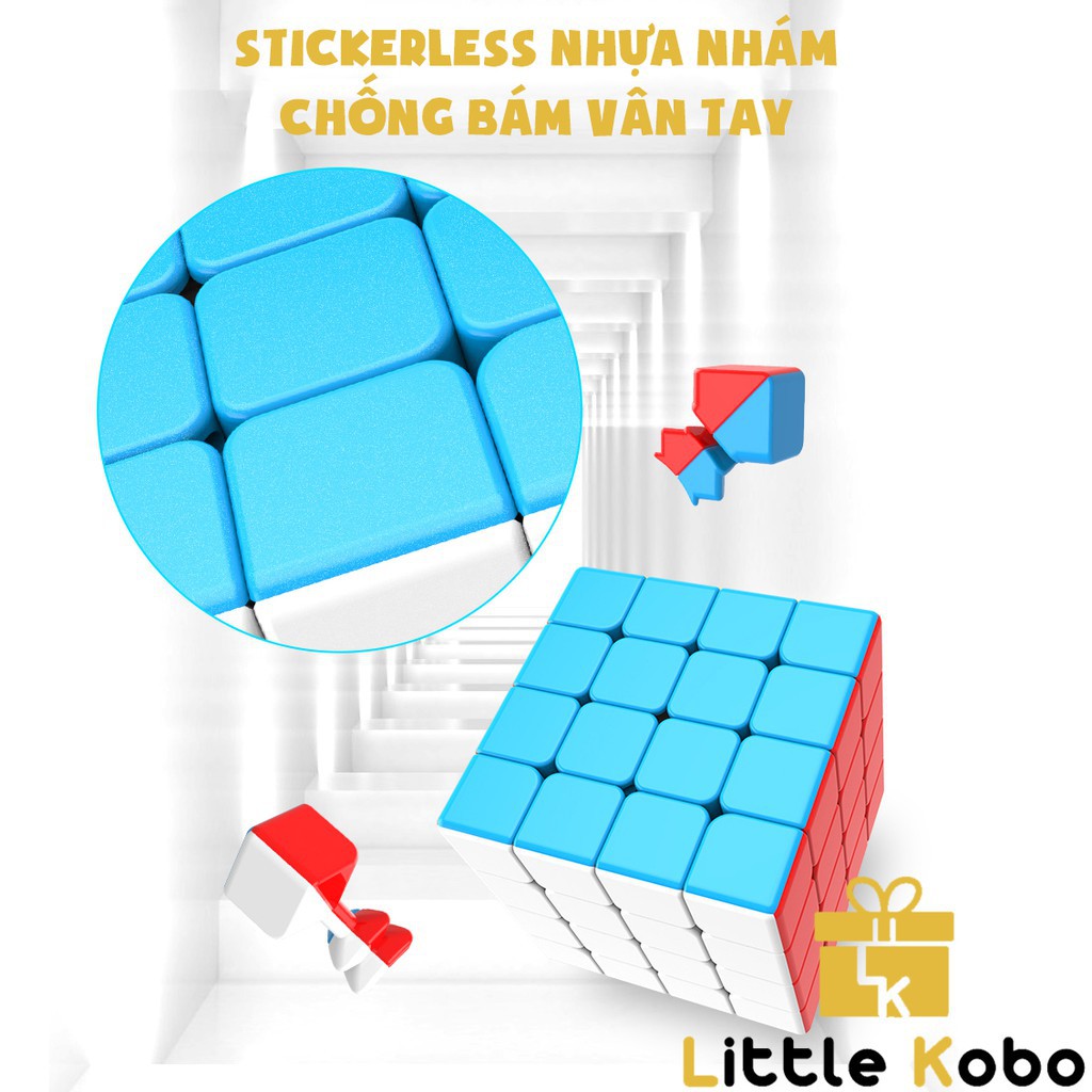 Rubik 4x4 Stickerless MoYu MeiLong MFJS Rubik 4 Tầng 838-B18