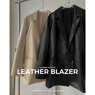 ÁO BLAZER CHUBBIE chất liệu da trơn, lì - CHUBBIE LEATHER Blazer