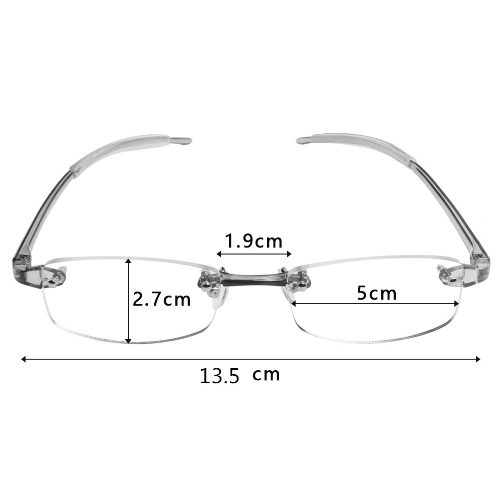 Kính cận đọc sách -100~-400 chất liệu resin trong suốt thời trang