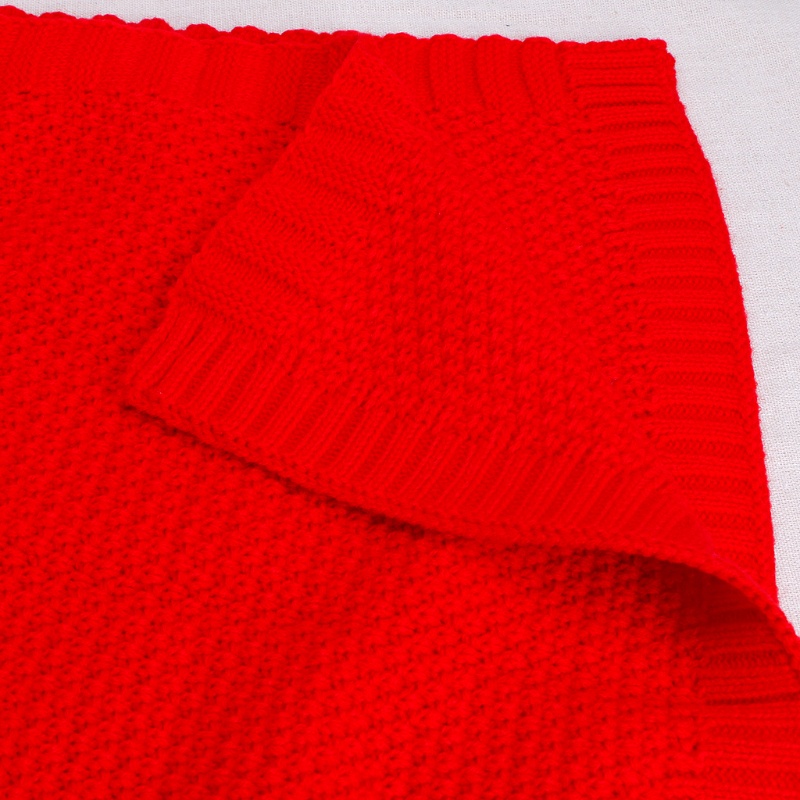 Chăn Len Cotton Hữu Cơ Dệt Kim Màu Sắc Kẹo Ngọt Dành Cho Trẻ Sơ Sinh