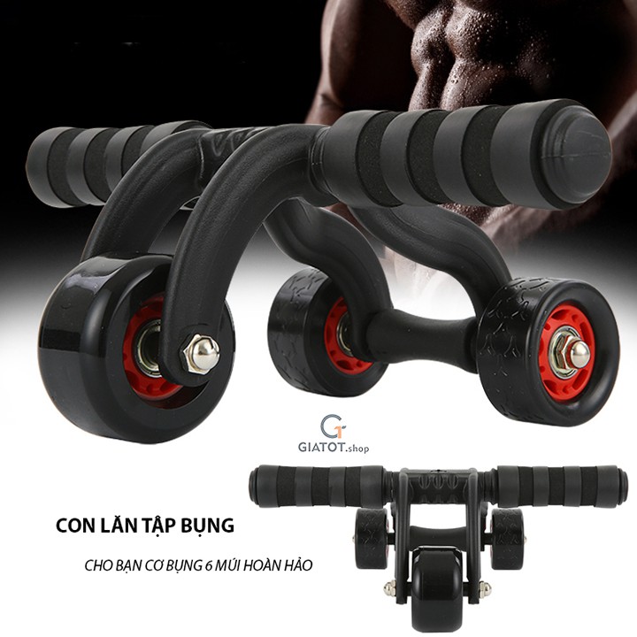 Con lăn tập bụng 3 bánh đa năng, Dụng cụ tập thể dục Tummy Trimmer giảm mỡ