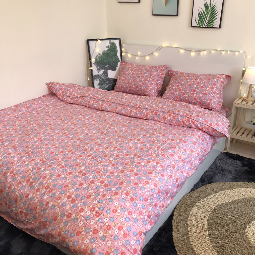 Bộ chăn ga gối sét hè Cotton Poly M2T Bedding nhập khẩu Hàn Quốc - Xả kho miễn phí bo chun drap ga giường