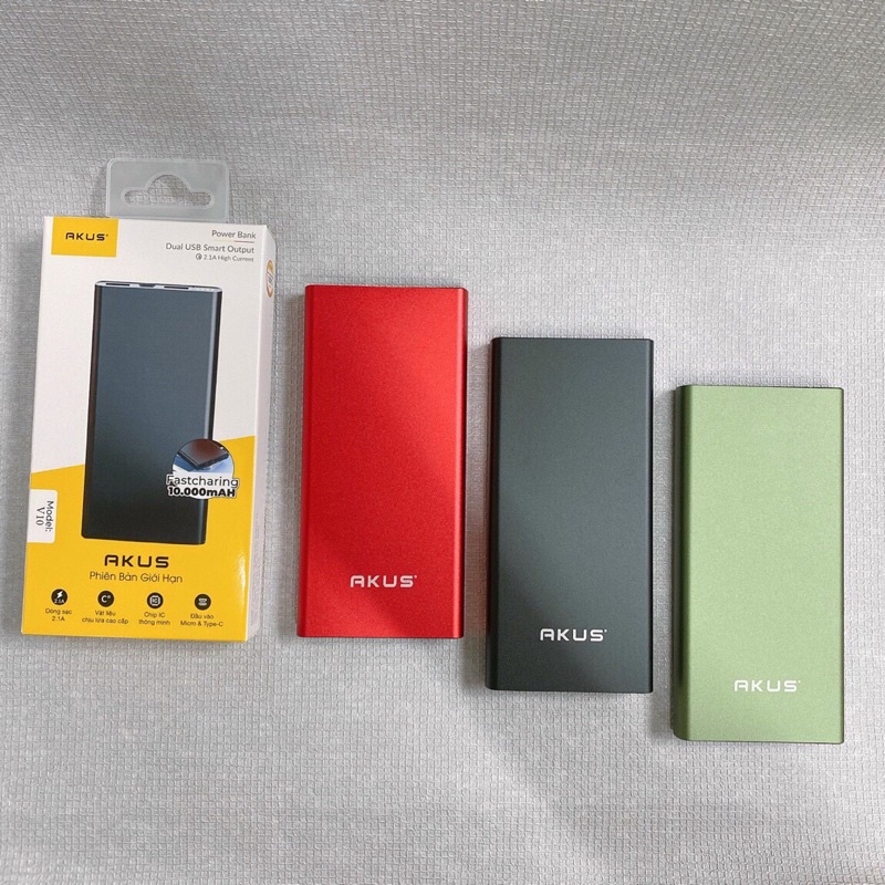 Sạc dự phòng Akus V10 (10.000mAh)