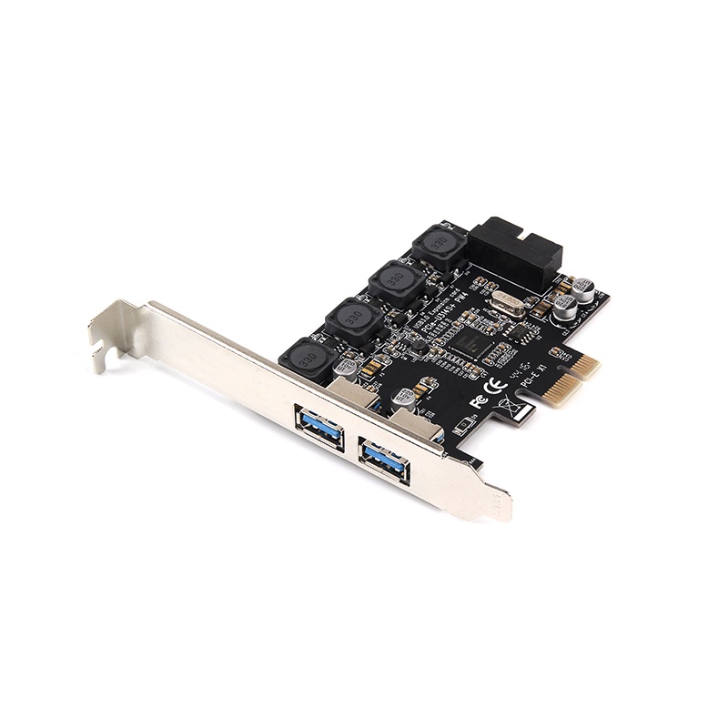 Card Mở Rộng PCI-E Sang Hai Cổng Usb 3.0720201 Chip Điều Khiển Chính Cho Máy Tính Để Bàn Với 19 PIN