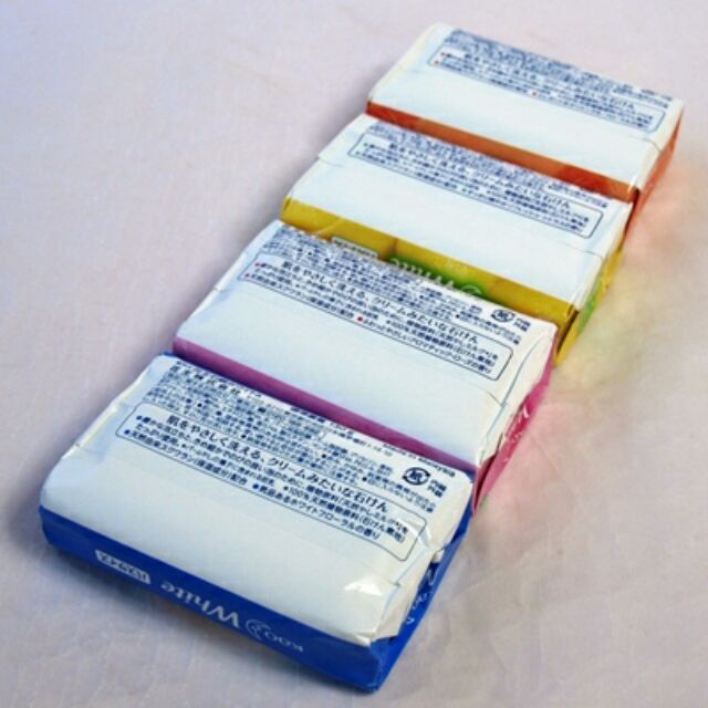 (Sỉ_ lẻ) 130G BÁNH XÀ BÔNG TẮM TRẮNG DA WHITE KAO NHẬT BẢN (4 HƯƠNG THƠM) | BigBuy360 - bigbuy360.vn