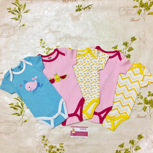 Set 5 body cộc đóng bỉm cho bé