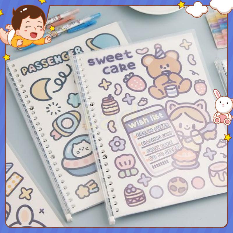 ⭐ iLado ⭐  telado sổ tay tài khoản tay sáng tạo dễ thương vở kẻ ngang sổ ghi chép notebook binder a5 sổ ghi chép sổ tay ghi chép vở lò xo kẻ ngang sổ lò xo kẻ ngang marker học văn phòng phẩm sổ ghi chú sticker sổ ghi chú mini tập vở