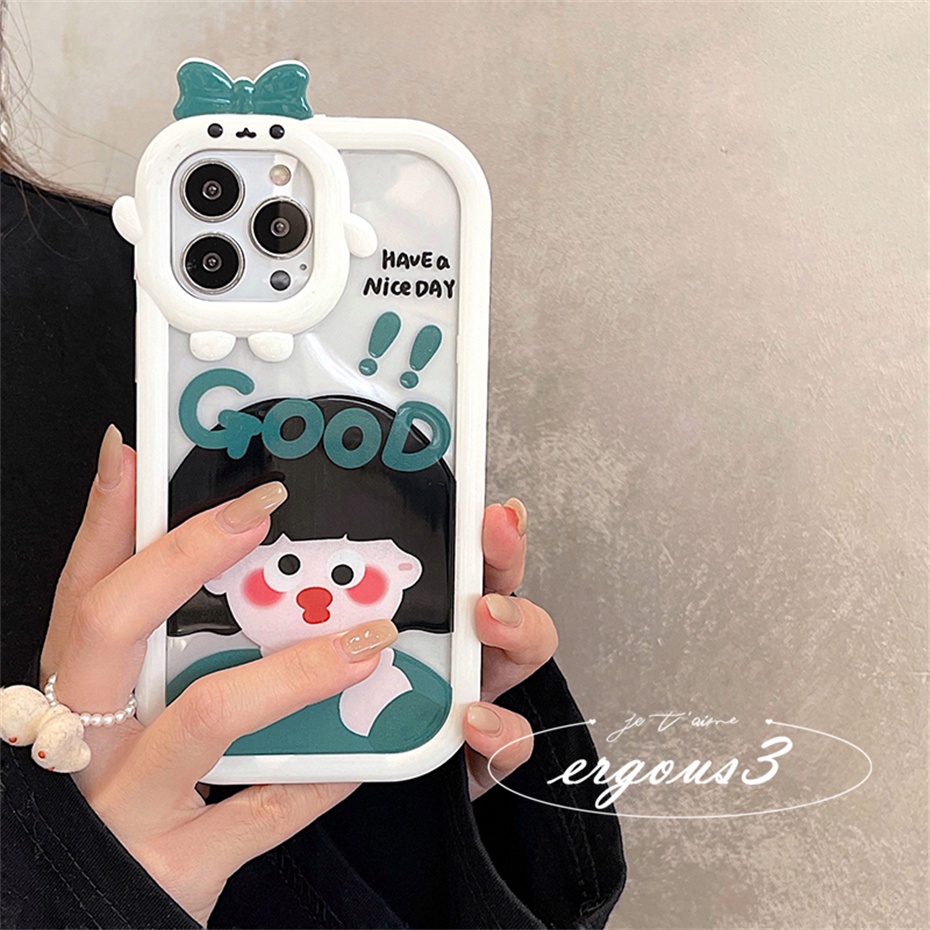Ốp Điện Thoại Mềm Hình Cô Gái Hoạt Hình Vui Nhộn Cho iPhone 14 13 12 11 Pro Max SE2020 X XR Xs Max 7 8 6 6s Plus