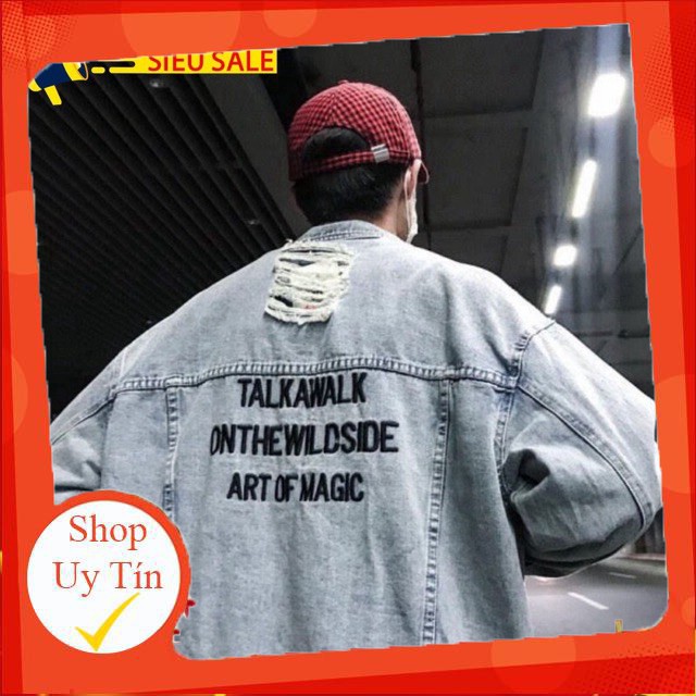 Áo khoác jean nam unisex couple cực cá tính nhé (in talk) 🥰🥰🥰