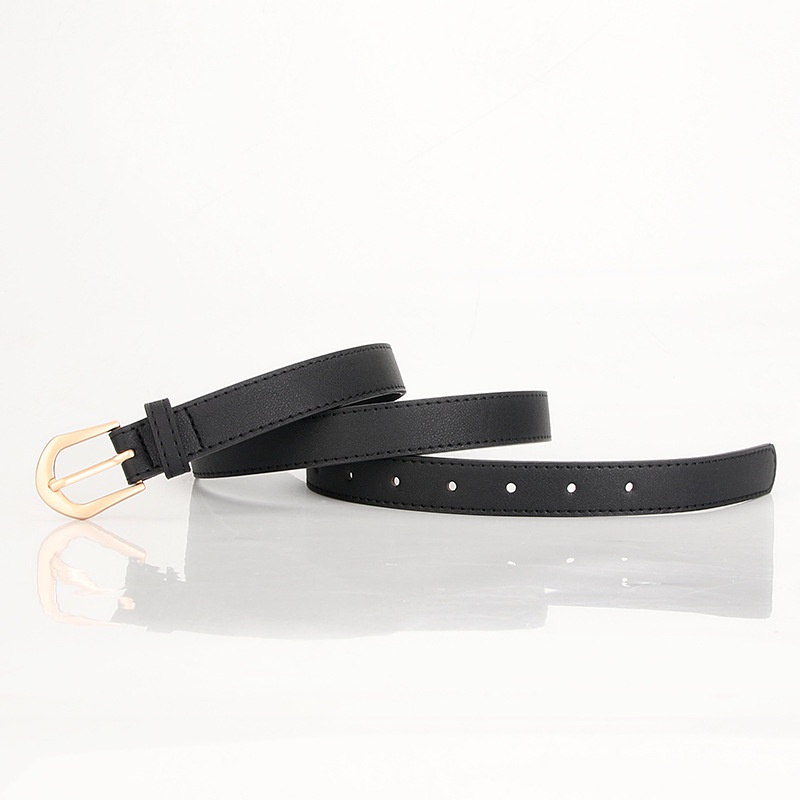 Thắt lưng nữ Ulzzang mặt khóa màu vàng cá tính bản dây 2.3cm (Hỗ trợ cắt, bấm lỗ dây nịt) TL137 - Thắt Lưng Giá Tốt