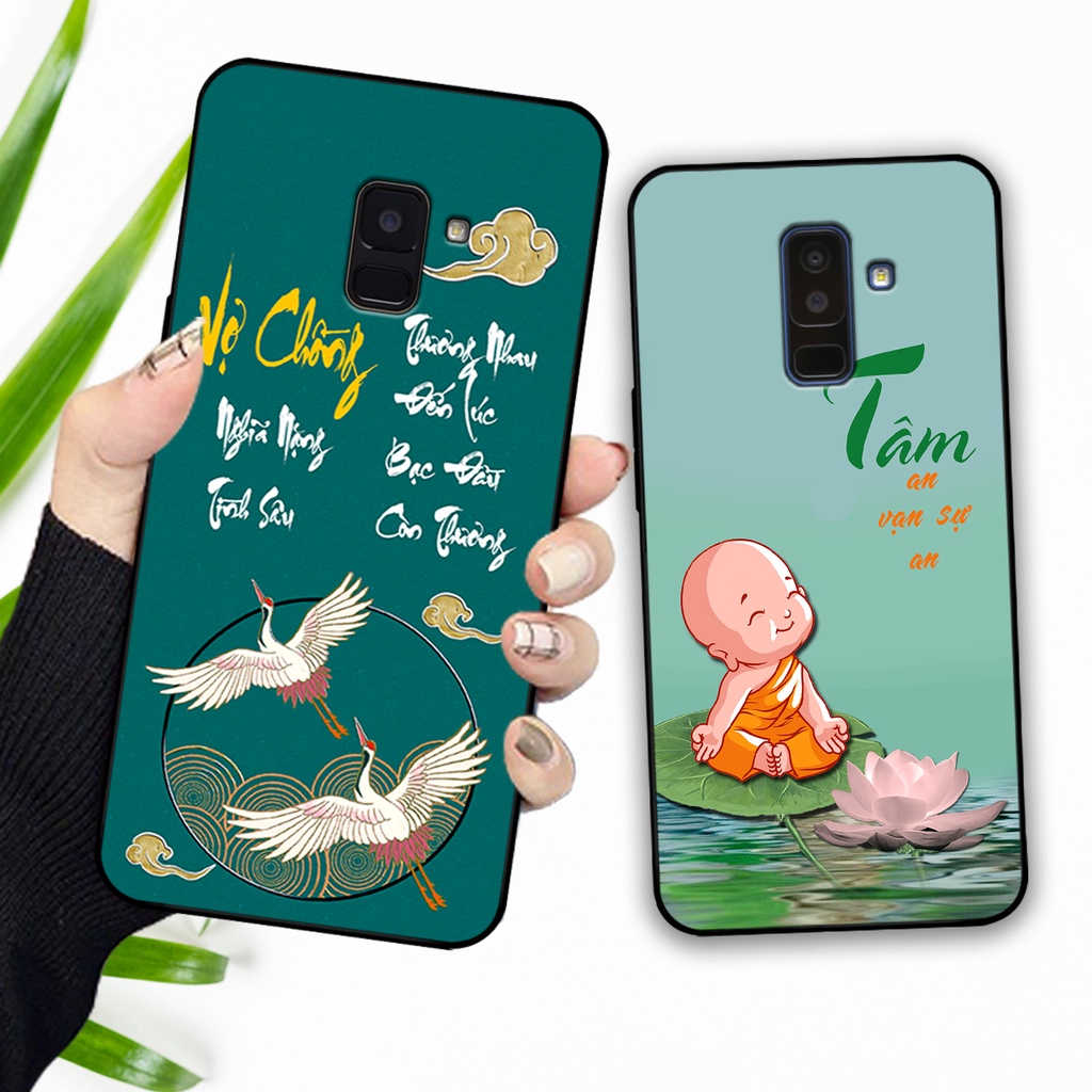 Ốp lưng Samsung A6 2018 - A6 Plus - A8 2018 - A8 Plus in hình phong cách chữ thư pháp cha mẹ, tài lộc