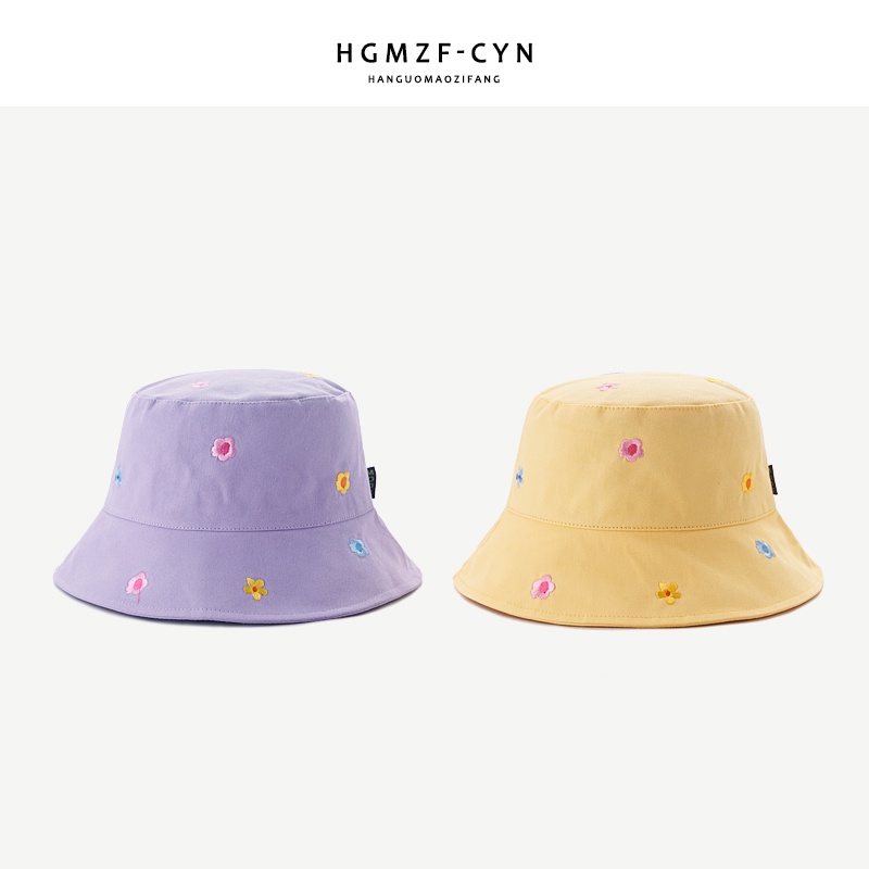 Nón Vành Thêu Hoa Phong Cách Hàn Quốc Thời Trang Mùa Hè Cho Nữ