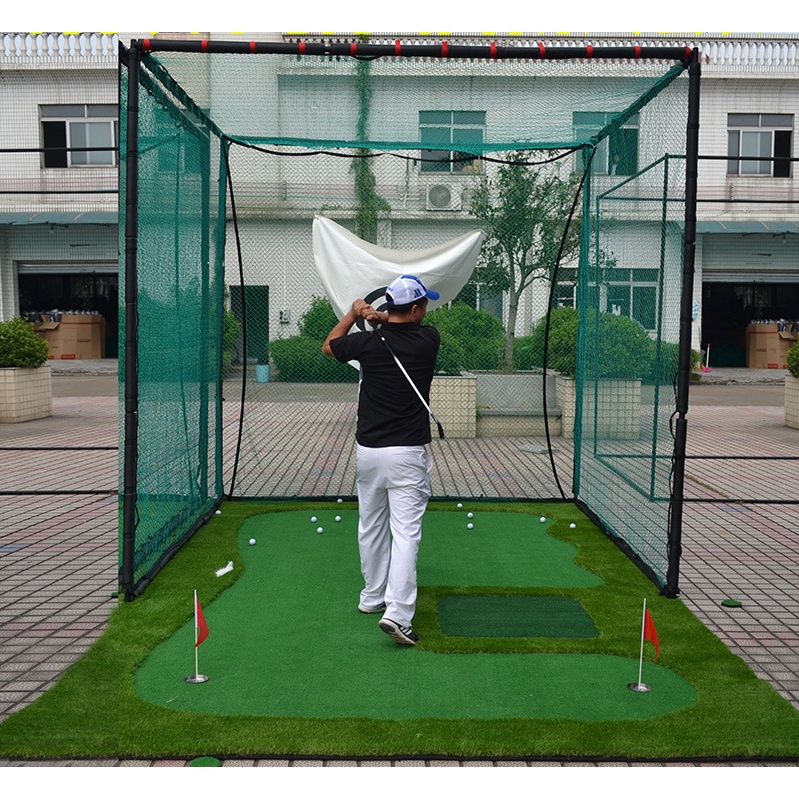 Khung lưới tập golf lồng tập PGM trong nhà hoặc ngoài trời innox tiện lợi 3x3x3m LT008