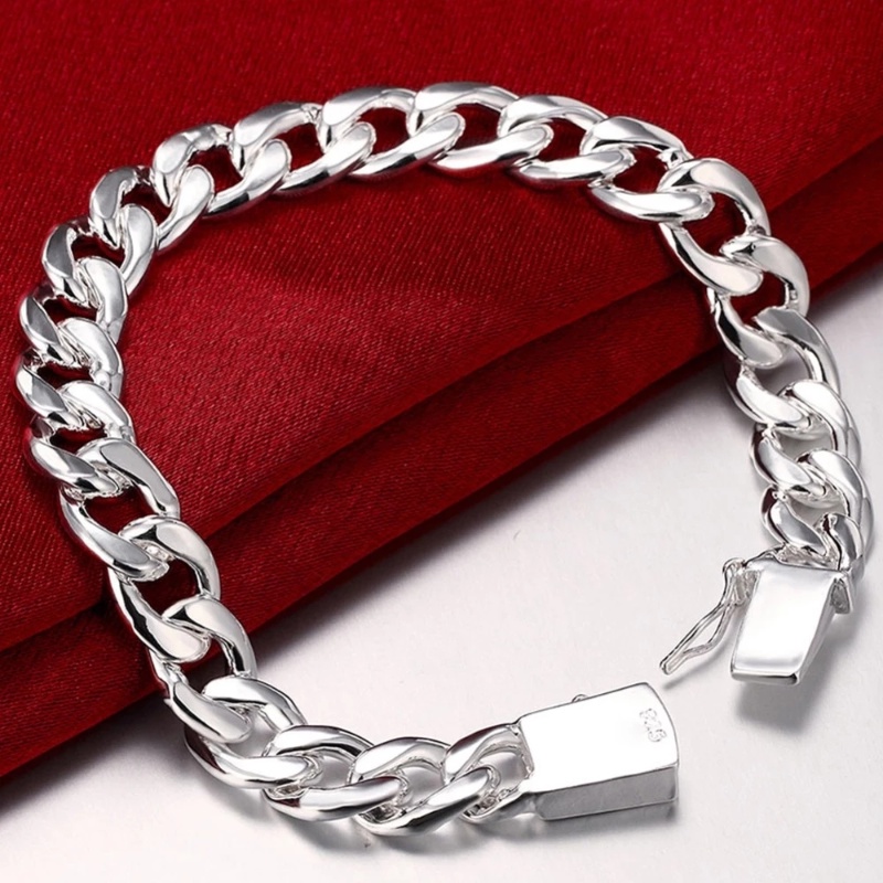 Vòng đeo tay bằng thép không gỉ 20cm D&Z phong cách hip hop cổ điển chất lượng cao cho nam