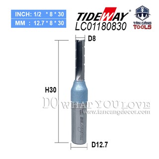 Mũi Router CNC Tideway 8 x 30 mm Cốt 12.7 mm